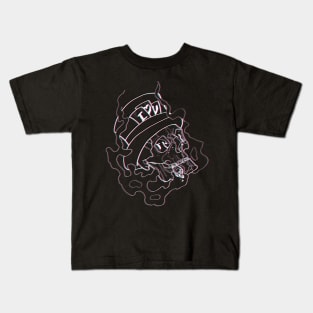 Skull with top hat Kids T-Shirt